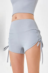 Drawstring Color Block High Rise Shorts