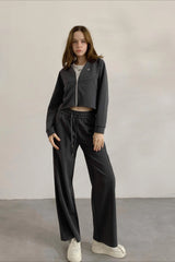 Zip Jacket Hoodie Joggers Activewear Set