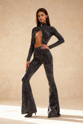 Casual Long Sleeve Buttoned Pants Set