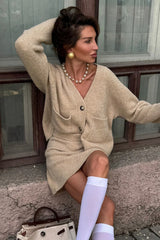 Solid Color Knit Blend Bodycon Office Skirt