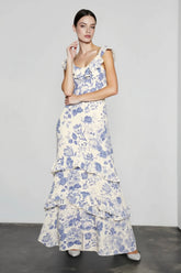 Elegant Ruffle Floral Dress