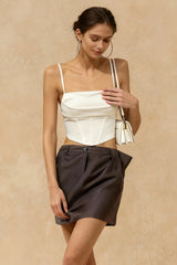 Cropped Sequin Graceful Halter Corset Top