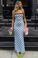 Retro Spotted Sexy Slim Fit Slip Dress