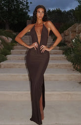 Neither One Of Us Maxi Dress Chocolate