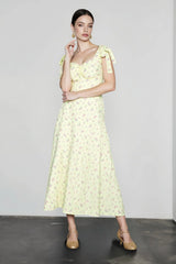 DressBetty - Summer Backless Slip Dress Women Casual Floral Midi Dress
