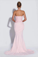 Sequin Patch Halter Deep V Ruched Train Maxi Bodycon Dress