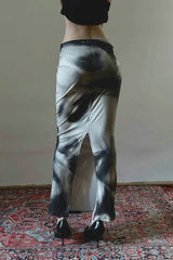 Elegant Portrait Art Bodycon Skirt
