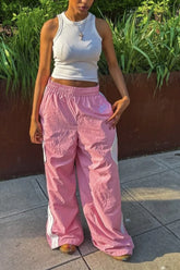 Street Style Hip Hop Loose Elastic Waist Unisex Pants
