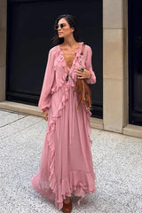 Sweet Tiered Frill Boho Dress