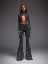 Casual Long Sleeve Buttoned Pants Set