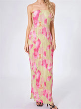 Strapless Tie-up Off Shoulder Floral Dress