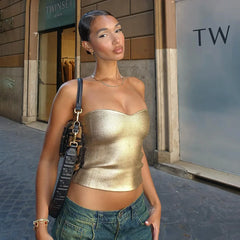 Cryptographic Vintage Gold Strapless