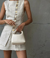 Sleeveless Vest Mini Skirt Suit