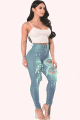 Distressed Skinny Slim Fit Casual Jeans