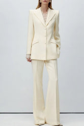 Wrinkle Resistant Twill Lace Waist Cinched Two Piece Set