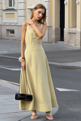 Elegant Square Neck Slim Fit Slip Dress