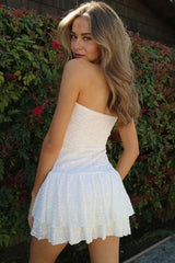 Textured Knit Tube Top Short Boho Dress