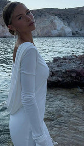 Solid Swing Backless Maxi Dress