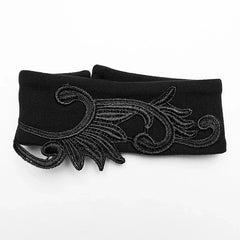 Gothic Boat Neck Collect Waist Drawstring Long Sleeve Free Lace Mesh Spliced Gothic Dress