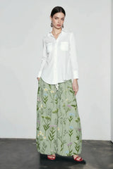 Floral Print Pocket Casual Vacation Skirt
