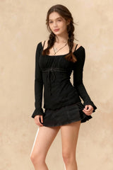 Lace Trim Graceful Strapless Corset Top