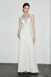 DressBetty - 2024 Cap Sleeve Applique Sheath Bohemian Lace Dress