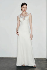 DressBetty - 2024 Cap Sleeve Applique Sheath Bohemian Lace Dress