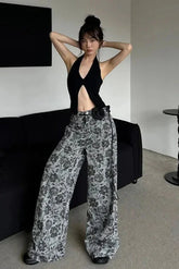 Vintage Floral Straight Leg Jeans