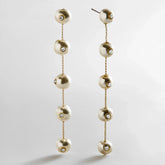 Blair Pearl & Crystal Earrings - Gold/Pearl