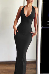 Halter Sleeveless Backless Bodycon Dress