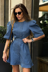 Vintage Cutout Denim Dress