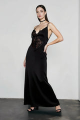 Chic Lace Backless Slip Dress