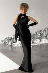 One Shoulder Fitted Silk Dress
