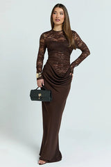Lace Panel Bodycon Lace Dress