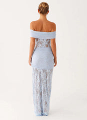 Sheer Lace Cutout Ribbon Bodycon Lace Dress