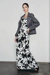 Vintage Floral High-Waist Slip Dress