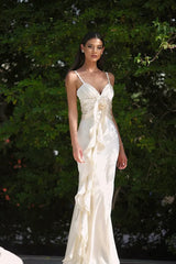 Chic Slim Floral Ribbon Satin Cami Boho Dress