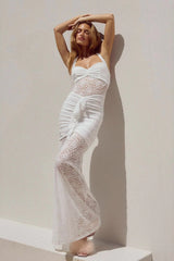 Slim Fit Halter Lace Dress