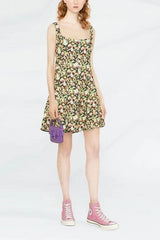 Wrap Waist Slip Mini Floral Dress