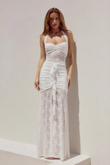 Slim Fit Halter Lace Dress