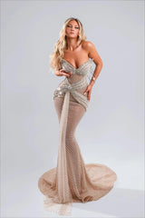Luxe Bodycon Evening Gown Prom Dress
