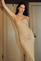Strapless Backless Mermaid Maxi Dress