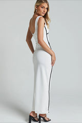 Tank Colorblock Pencil Bodycon Dress