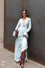 Sweet Tiered Frill Boho Dress