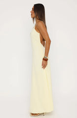 So Lovely Maxi Dress Lemon