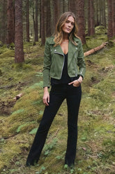 Fashion Solid Color Cool Zipper Jacket