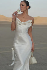 Cami Backless Maxi Silk Dress