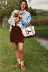 Corduroy Button Front Bodycon Mini Skirt