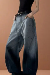 Unisex Gradient Streetwear Jeans