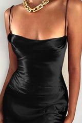 Satin Cami Bodycon Elegant Silk Dress